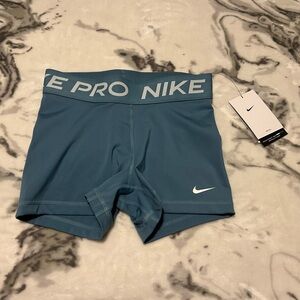 blue nike pro shorts